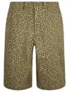 Maison Kitsuné Maison Kitsune Floral Print Bermuda Shorts In Green