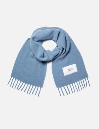 Maison Kitsuné Alpaca Scarf In Blue