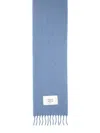 Maison Kitsuné "alpaca" Scarf In Blue