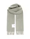 Maison Kitsuné Green Soft Fabric Scarf With Versatile Rectangular Shape In Green