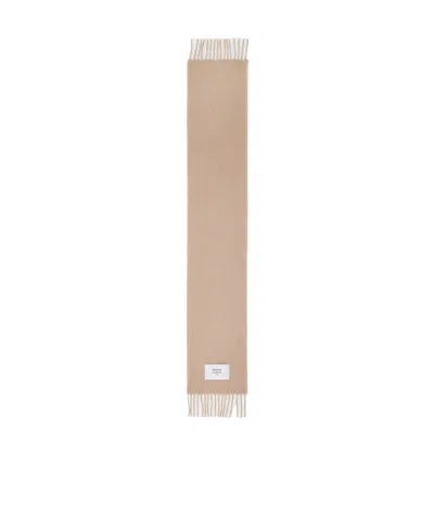 Maison Kitsuné Alpaca Wool-blend Brushed Scarf In Nude