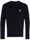 Maison Kitsuné Appliqued Cotton Sweatshirt In Blue