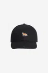 Maison Kitsuné Baby Fox Embroidered Cap In Black