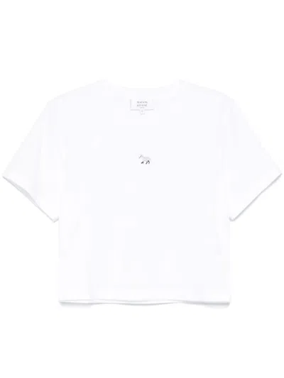 Maison Kitsuné Baby Fox Applique T-shirt In White