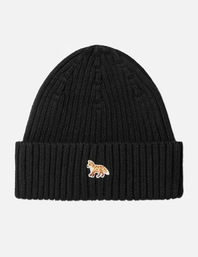 Maison Kitsuné Baby Fox Beanie In Black