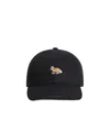 Maison Kitsuné Maison Kitsune Black Cotton Baseball Cap In Black