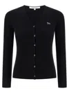 Maison Kitsuné Maison Kitsune 'baby Fox' Cardigan In Black