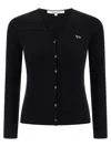 Maison Kitsuné Maison Kitsune 'baby Fox' Cardigan In Black