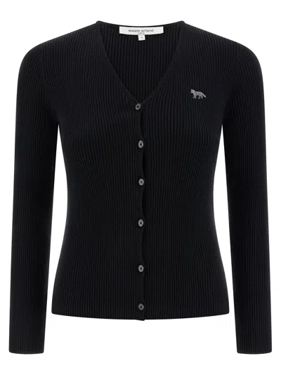 Maison Kitsuné Maison Kitsune 'baby Fox' Cardigan In Black