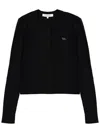 Maison Kitsuné "baby Fox" Cardigan In Black