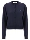Maison Kitsuné Baby Fox Patch Regular Cardigan-s Nd Maison Kitsune Female In Blue