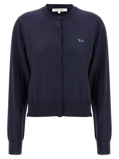 Maison Kitsuné Baby Fox' Cardigan In Blue