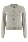 Maison Kitsuné Baby Fox Cardigan In Gray