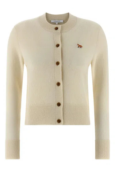 Maison Kitsuné 'baby Fox' Cardigan In Neutral