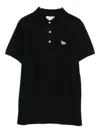 Maison Kitsuné Baby Fox Cotton Polo Shirt In Animal Print