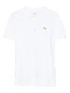 Maison Kitsuné Baby Fox Cotton Polo Shirt In White