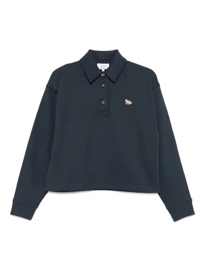 MAISON KITSUNÉ MAISON KITSUNÉ BABY FOX COTTON POLO SWEATSHIRT