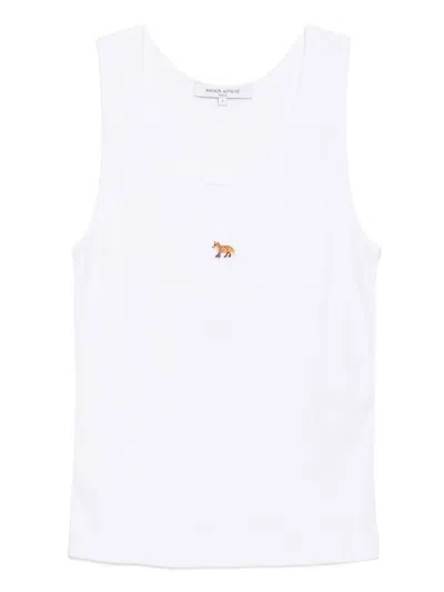 Maison Kitsuné Maison Kitsune' Baby Fox Cotton Tank Top In White