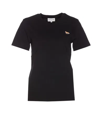 Maison Kitsuné Baby Fox Head Patch Logo T-shirt In Black