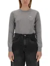Maison Kitsuné "baby Fox" Jersey In Gray