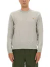 Maison Kitsuné Fox-patch Wool Jumper In Gray