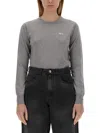 Maison Kitsuné "baby Fox" Jersey In Grey