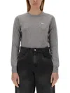 Maison Kitsuné "baby Fox" Jersey In Grey