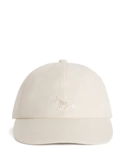 Maison Kitsuné Baby Fox Logo-atch Baseball Cap In Brown