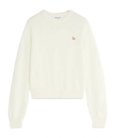 Maison Kitsuné Baby Fox Merino Regular Jumper In Neutral