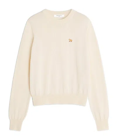 Maison Kitsuné Baby Fox Merino Regular Jumper In Neutral