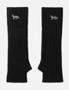 Maison Kitsuné Baby Fox Mittens In Black