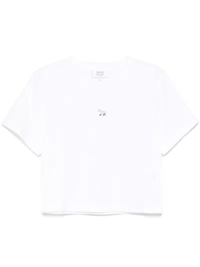 Maison Kitsuné Baby Fox-patch Baby T-shirt In White