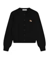Maison Kitsuné Maison Kitsune Midnight Blue Wool Cardigan In Blue