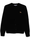 Maison Kitsuné Baby Fox-patch Cardigan In Black