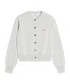 Maison Kitsuné Gray Bold Fox Head Cardigan In Gray