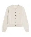 Maison Kitsuné Baby Fox Patch Cardigan In White