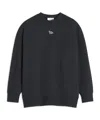 Maison Kitsuné Baby Fox-patch Crew-neck Sweatshirt In Black