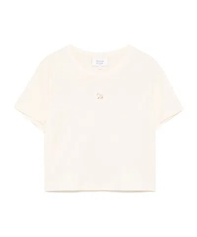Maison Kitsuné Baby Fox Patch Crewneck T-shirt In White