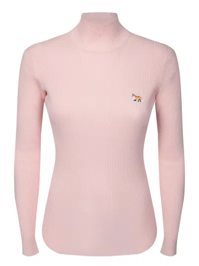 MAISON KITSUNÉ BABY FOX PATCH PINK SWEATER