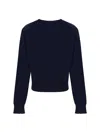 Maison Kitsuné Merino Wool Cardigan With Embroidered Fox Patch In Blue
