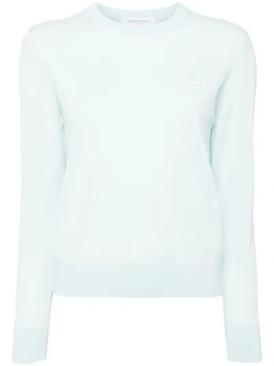 Maison Kitsuné Baby Fox Patch Regular Fit Jumper In Green