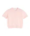 Maison Kitsuné Regular Short Sleeve Sweater With Fox Baby Patch In Pink