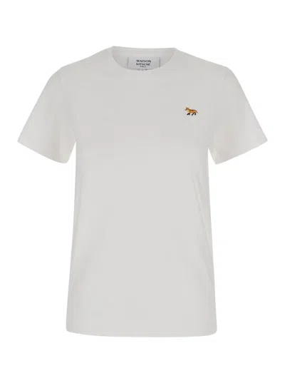 Maison Kitsuné Baby Fox Patch Regular Tee Shirt In White