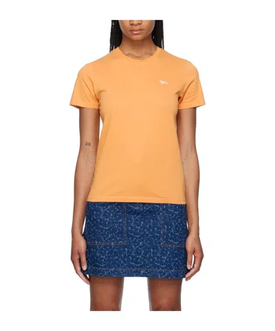 Maison Kitsuné Baby Fox Patch Short-sleeved T-shirt In Orange
