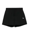Maison Kitsuné Baby Fox-patch Drawstring Shorts In Black