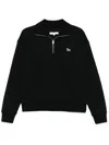 Maison Kitsuné Baby Fox Cotton Sweatshirt In Black