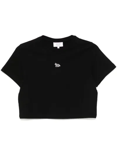 Maison Kitsuné Baby Fox Patch T-shirt In Black