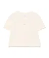 Maison Kitsuné Fox Cub Embroidered Crop T-shirt In White
