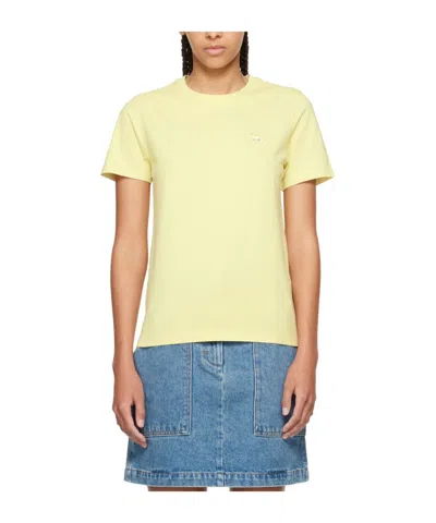 Maison Kitsuné Yellow Baby Fox T-shirt In P712 Chalk Yellow