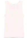 Maison Kitsuné Baby Fox Tank Top In Cotton In Pink